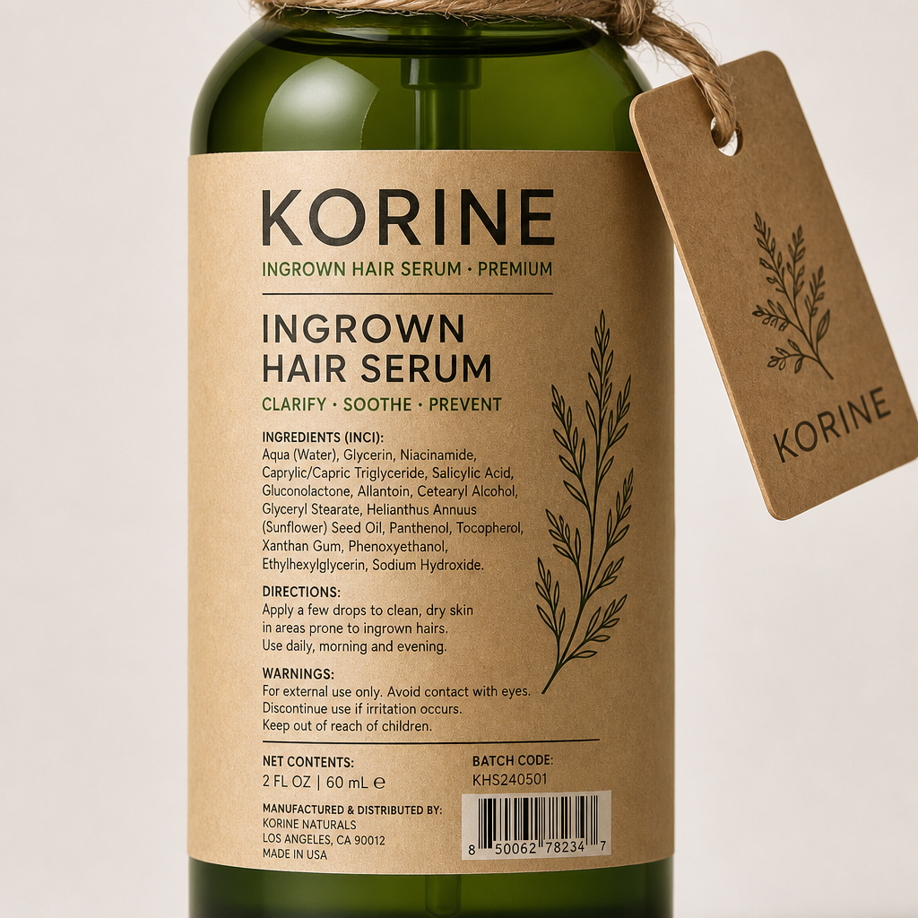 Ingrown Hair Serum - Label detail view