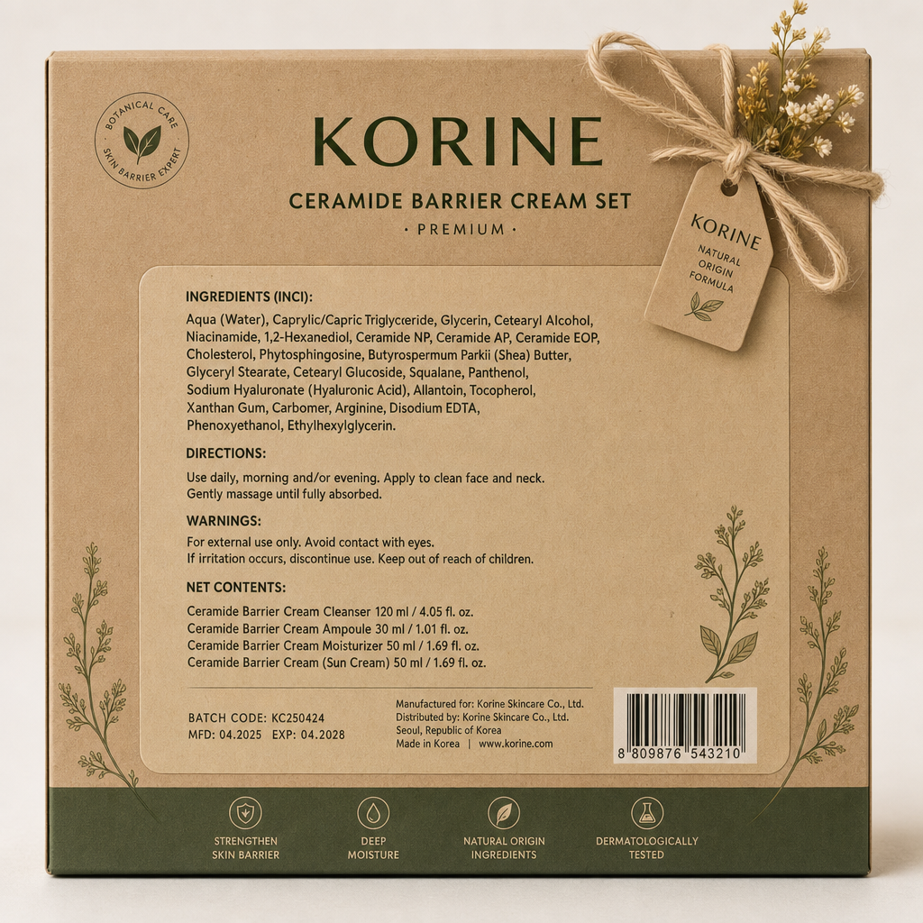 Ceramide Barrier Cream Set - Label detail view